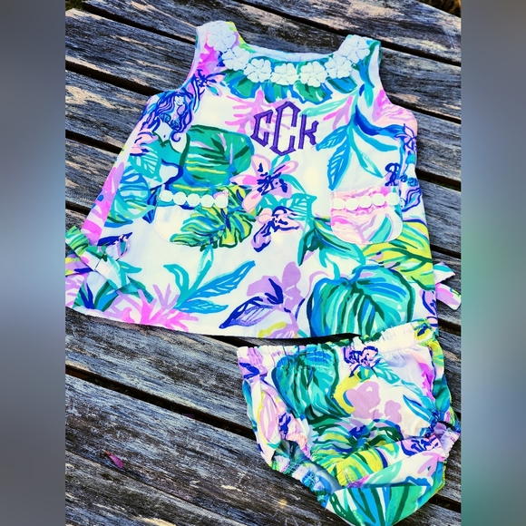 Lilly Pulitzer Other - Lilly Pulitzer Baby Girl's Printed Shift Dress With Bloomers 3-6 Months